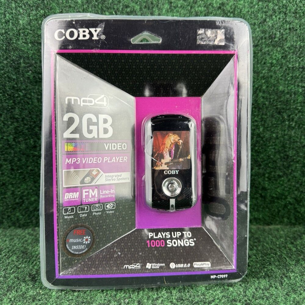 COBY MP4 2GB Video Player FM Tuner 2” MP3 Video Player NEW In Package
